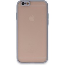 Hatreds Apple iPhone 6 Kılıf Buzlu Saydam Yapılı Kamera Korumalı Silikon Kılıf - Gri