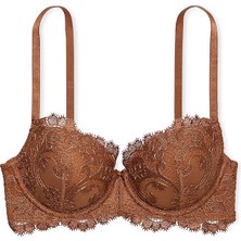 Dream Angels Boho Çiçek Işlemeli Hafif Destekli Demi Sütyen - Karamel