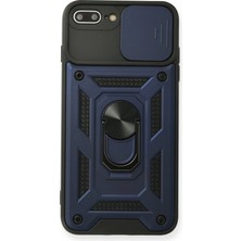 Hatreds Apple iPhone 7 Plus Kılıf Kamera Korumalı Darbe Emici Tank Kapak - Lacivert