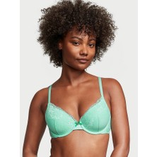 Body By Victoria Hafif Destekli Dantelli Full Coverage Sütyen - Naneli Krema