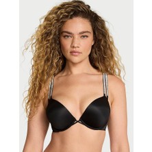Very Sexy Bombshell 2 Beden Büyük Gösteren Işıltılı Askılı Push-Up Sütyen - (Tek Renk)
