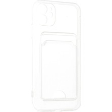 Hatreds Apple iPhone 11 Kılıf Şeffaf Tasarımlı Kart ve Resim Bömeli Darbe Emici Kapak - Şeffaf