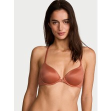 Body By Victoria Dantelli Hafif Dolgu Destekli Racerback Demi Sütyen - Taba