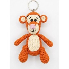 Maskot Tiger Amigurumi Organik Anahtarlık Oyuncak