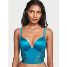 Very Sexy Işıltılı Askılı Dantelli Push-Up Büstiyer - Akşam Medceziri