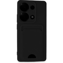 Hatreds Xiaomi Redmi Note 13 Pro 4g Kılıf Renkli Tasarımlı Kart ve Resim Bömeli Darbe Emici Kapak - Siyah