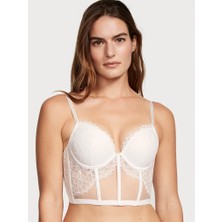 Very Sexy Dantelli Push-Up Korse Büstiyer - Hindistan Cevizi Beyazı