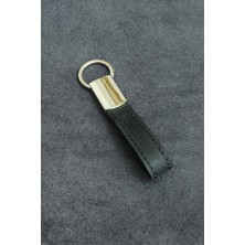 Akronium Leather Metal Halkalı Deri Anahtarlık