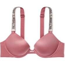 Very Sexy Işıltılı Askılı Push-Up Sütyen - (Tek Renk)