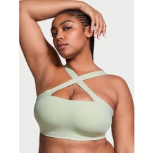 Victoria's Secret Yeni Stil! Vs Elevate Çapraz Askılı Bandeau Sporcu Sütyeni - (Tek Renk)