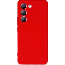 Hatreds Vivo V30 Lite 4g Kılıf Yumuşak Darbe Emici Lansman Silikon Kılıf - Kırmızı