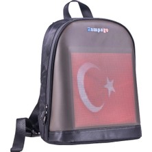 Zampago Bluetooth Kontrollü Işıklı Dijital Ekran Çanta Siyah