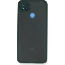 Hatreds Xiaomi Redmi 9c Kılıf Buzlu Saydam Yapılı Kamera Korumalı Silikon Kılıf - Yeşil