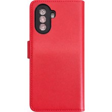 Hatreds Huawei Nova Y70 Kılıf Kapaklı Cüzdanlı Kart ve Para Bölmeli Deri Kılıf - Kırmızı