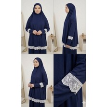 Handmade Dantel Detaylı Namaz Kıyafeti Namazlık Takım (Tesettür Elbise)