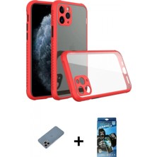 Pileli Store Pilelistore™ iPhone 11 Pro Max Kılıf Nova Asil Özel Seri - Siyah 34D Izgaralı Cam + Shine Kamera Lens Koruma Cam - Gı