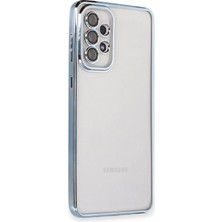 Hatreds Samsung Galaxy A53 5g Kılıf Parlak Kenar Tasarımlı Şeffaf Darbe Emici Kılıf - Açık Mavi