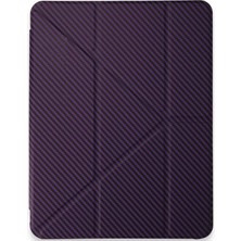 Buğlem Event Ipad Pro 11 (2024) Kılıf Color Karbon Tablet Kılıfı - Derin Mor