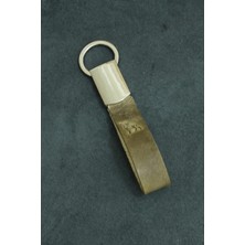 Akronium Leather Metal Halkalı Deri Anahtarlık
