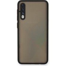Hatreds Samsung Galaxy A30S Kılıf Buzlu Saydam Yapılı Kamera Korumalı Silikon Kılıf - Siyah