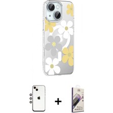Pileli Store Pilelistore™ iPhone 14 Kılıf Yörünge Işık Prime - Siyah Bilvis 3D Mat Cam Ekran Koruyucu + Shine Kamera Lens - Gı