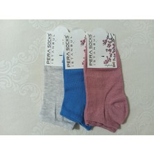 Pera Socks 3'lü Kadın Patik Çorap– Nefes Alan, Terletmeyen, Sıkmayan Lastik, Topuk Burun Takviyeli