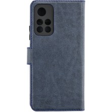 Hatreds Xiaomi Redmi Note 11T Kılıf Kapaklı Cüzdanlı Kart ve Para Bölmeli Deri Kılıf - Lacivert