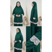 Handmade Dantel Detaylı Namaz Kıyafeti Namazlık Takım (Tesettür Elbise)
