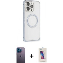 Pileli Store Pilelistore™ iPhone 13 Pro Max Kılıf Ahenk Işık Serisi - Siyah Joko 5d Cam + Neon Fosforlu Kamera Lens - Mı