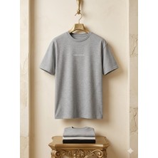 ​atk Giyim Erkek Oversize Rahat Kesim Dokulu Tişört - Oval Kesim Premium T-Shirt  Gece Siyahı Krem Antrasit Mor  Indigo Mavi