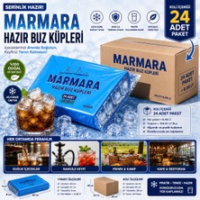 Marmara Hazır Buz Küpleri 24 Paket (1 Koli) – 6,48 Lt x 24 – Toplu Buz – Nargile, Içecek, Kafe & Piknik Için