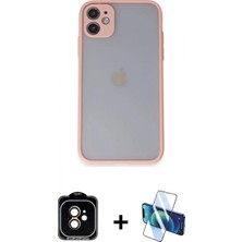 Pileli Store Pilelistore™ iPhone 11 Kılıf Ahenk Çizgi Serisi - Siyah 3D Antistatik Seramik Nano Ekran Koruyucu + Pvd Metal Kamera Lens - Tu