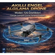 Leidory T25 Hd Kameralı, Fırçasız Motorlu, Katlanabilir Akıllı Takip Sistemli Drone