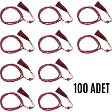 Namaz Tesbihi Vavlı 99'lu Cam Incili Esma'ul Hüsna Dua Kartı Ile Fuşya Renk Hediyelik 100 Adet