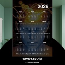 Takvim 2026 Premium A3 300 gr Dijital Baskı Mistik