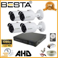 2mp 1080P 4 Dış Mekan Kameralı Ahd Güvenlik Seti