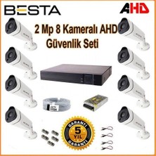 2mp Ahd 1080P Gece Görüşlü 8 Kameralı Güvenlik Sistemi