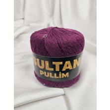 Sultan Pullim Pamuk Mürdüm Yanar Döner Pullu El Örgü Ipi 50GR. (4 Adet) - Renk: 2416