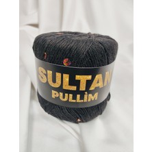 Sultan Pullim Pamuk Mat Siyah Yanar Döner Pullu El Örgü Ipi 50GR. (4 Adet) - Renk: 3301