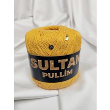 Sultan Pullim Pamuk Sarı Yanar Döner Pullu El Örgü Ipi 50GR. (4 Adet) - Renk: 2705