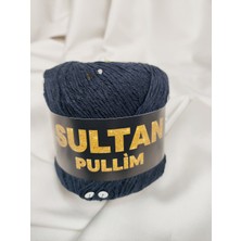 Sultan Pullim Pamuk Lacivert Yanar Döner Pullu El Örgü Ipi 50GR. (4 Adet) - Renk: 5808