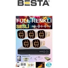 Gerçek 5 Mp 5 Kameralı Gece Renkli Sesli 3 Tb HDD Dahil Ahd Güvenlik Seti