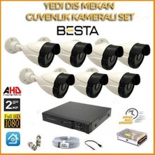 2mp 1080P 8 Kameralı Ahd Güvenlik Seti