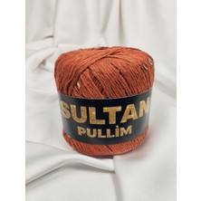 Sultan Pullim Pamuk Taba Altın Pullu El Örgü Ipi 50GR. (4 Adet) - Renk: 2506