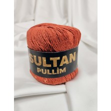 Sultan Pullim Pamuk Kiremit Altın Pullu El Örgü Ipi 50GR. (4 Adet) - Renk: 3506