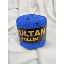 Sultan Pullim Pamuk Saks Mavisi Mavi Pullu El Örgü Ipi 50GR. (4 Adet) - Renk: 3601