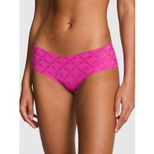 Pink Lazer Kesim Hiphugger Külot - Fuşya Kurdeleli