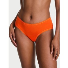 The Lacie Beli Dantelli Pamuklu Cheeky Külot - Mandarin Kırmızısı