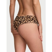 Very Sexy Leopar Fırfırlı Cheeky Külot - (Tek Renk)