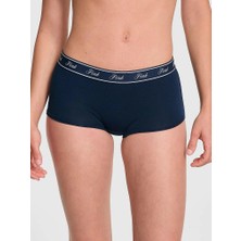 Pink Logolu Pamuklu Boyshort Külot - Açık Lacivert